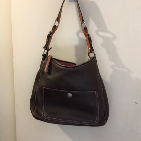 Coach Handbags - Coach Genuine Pebbled Leather Brown Bag